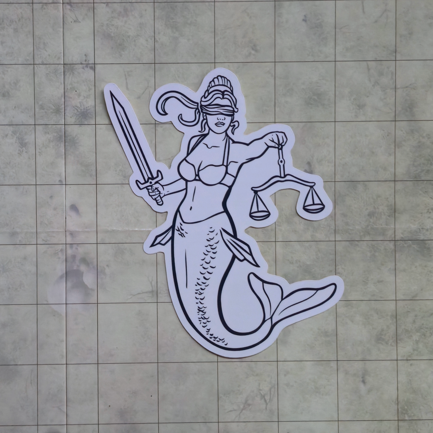 Mermaid of Justice - Vinyl Sticker