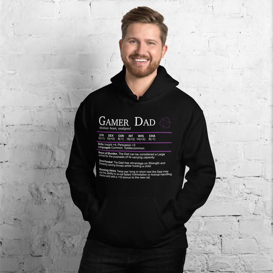 Gamer Dad Beast Stats Hoodie