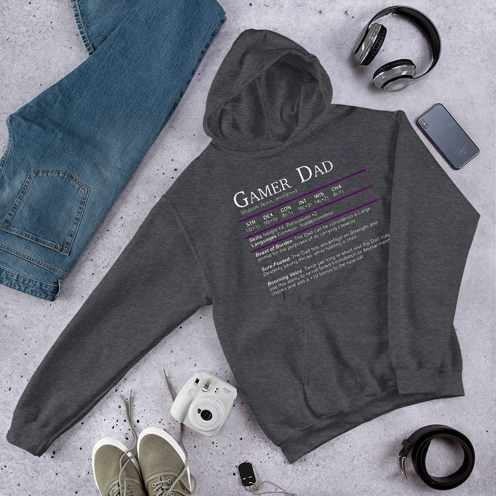 Gamer Dad Beast Stats Hoodie
