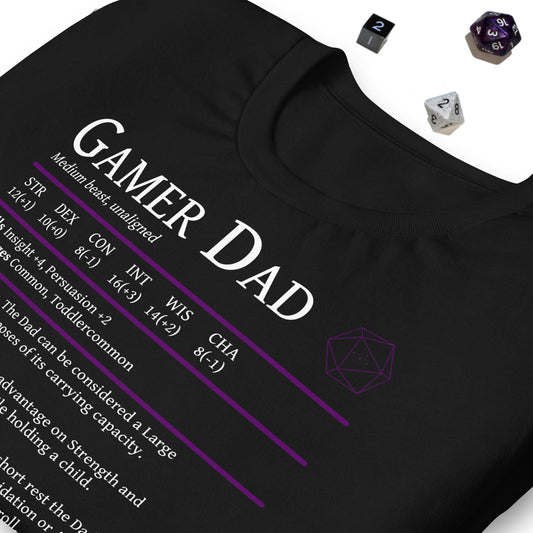 Gamer Dad - Beast Stats T-shirt