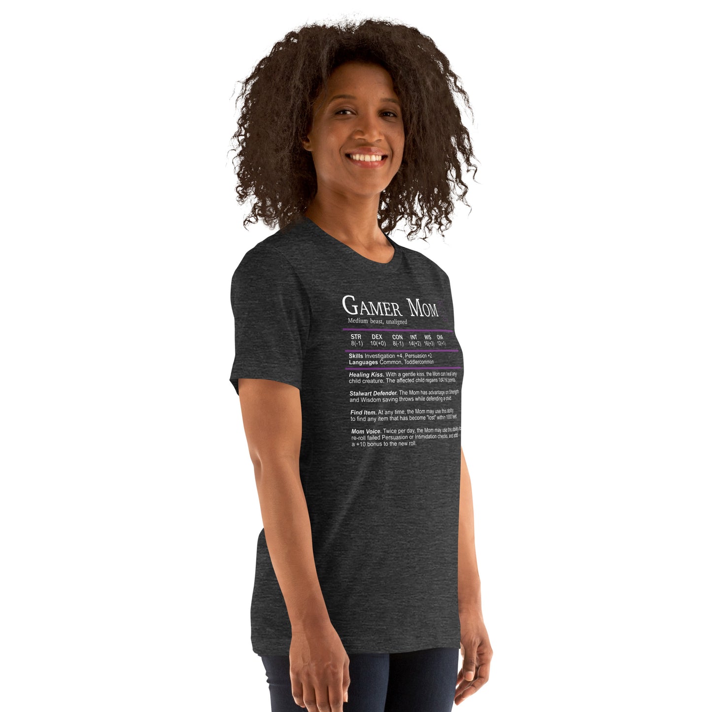 Gamer Mom Stat Sheet - Funny RPG T-shirt