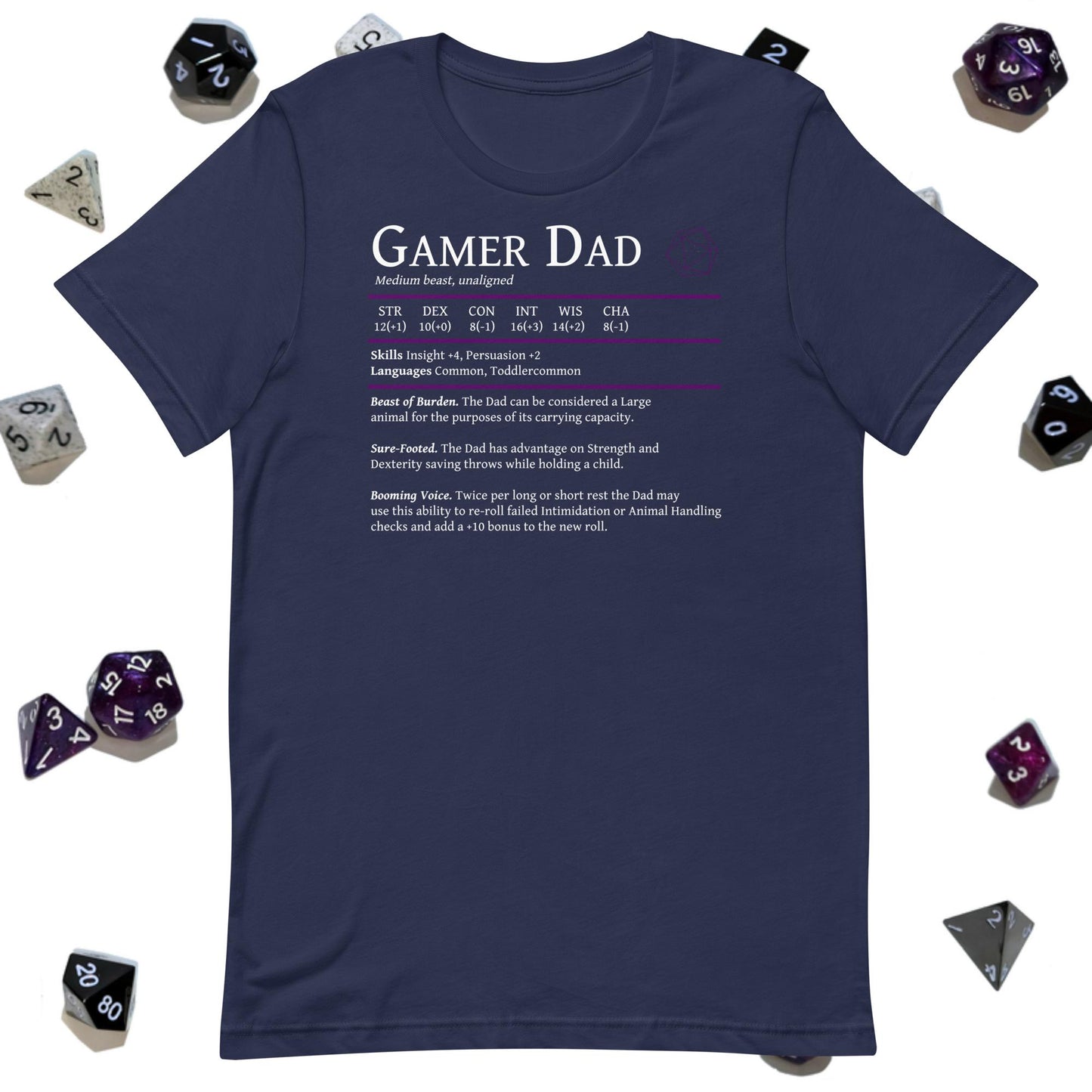 Gamer Dad - Beast Stats T-shirt