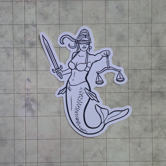 Mermaid of Justice - Vinyl Sticker