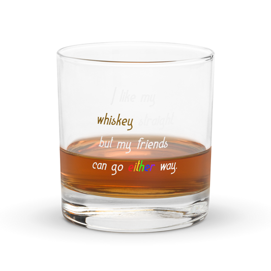 Good Whiskey, Better Friends - 10oz Lowball Glass