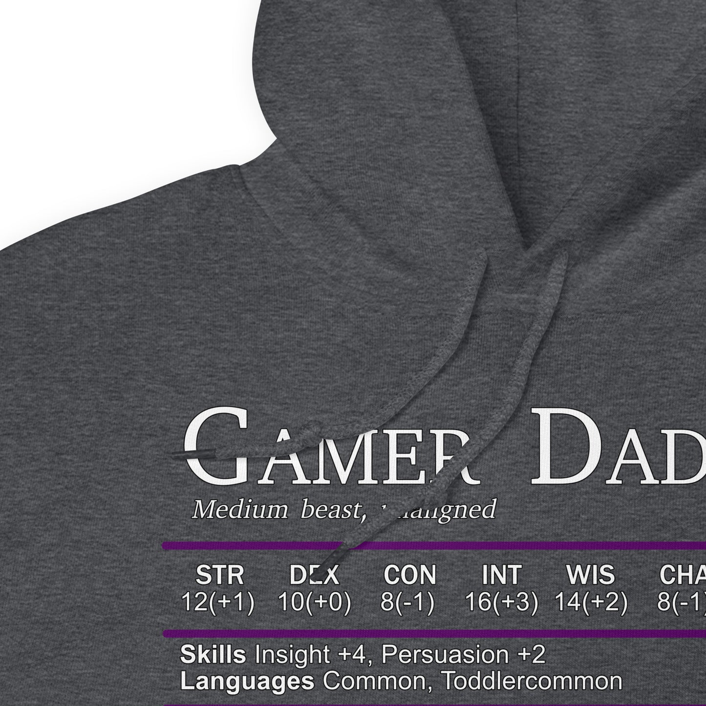 Gamer Dad Beast Stats Hoodie