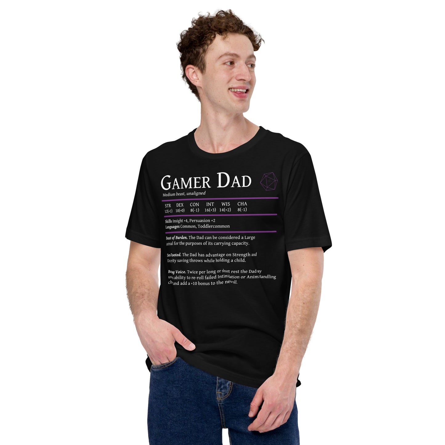 Gamer Dad - Beast Stats T-shirt