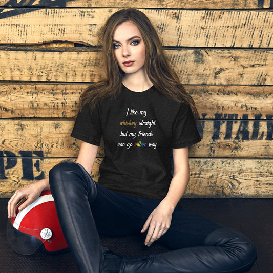Good Whiskey, Better Friends - Inclusive T-Shirt