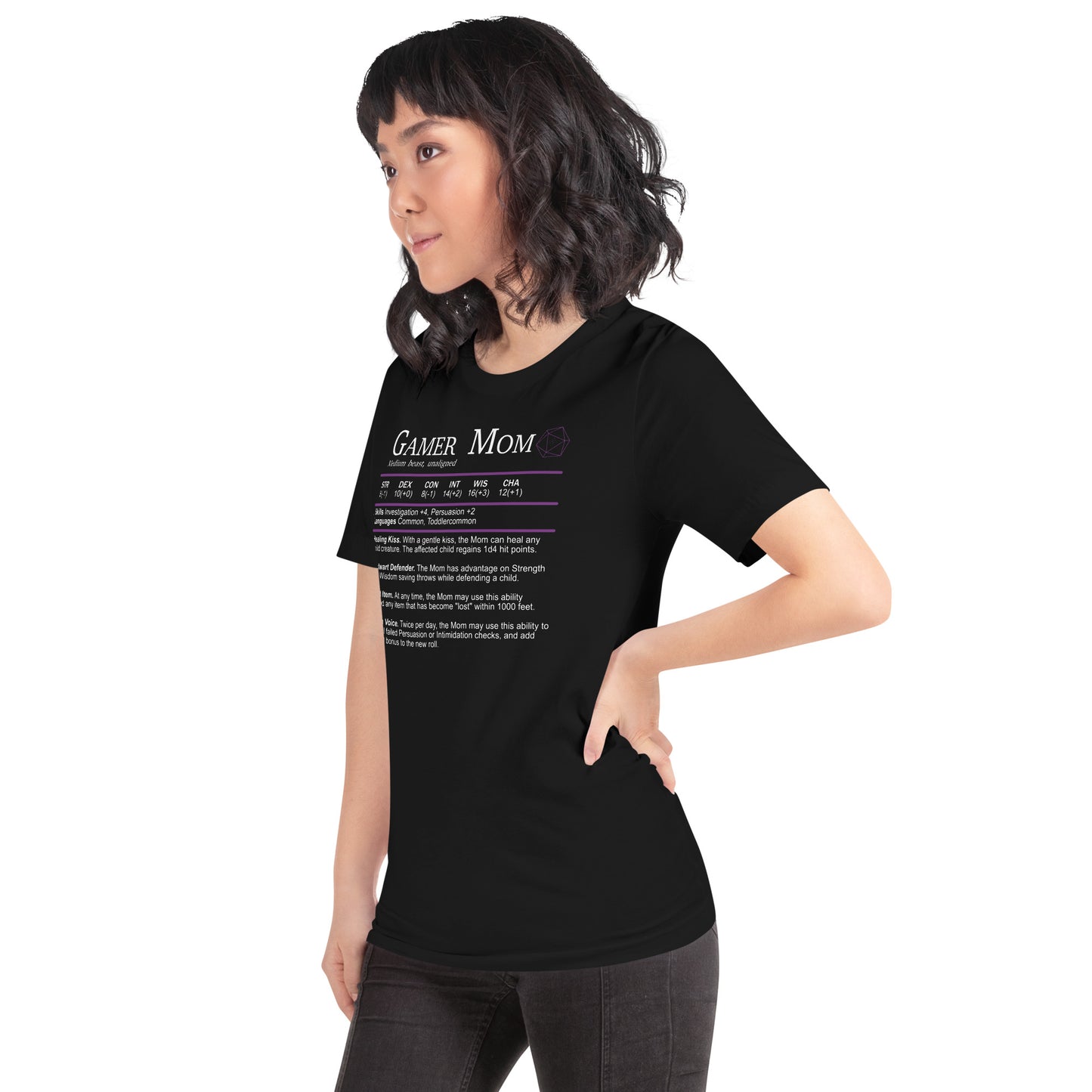 Gamer Mom Stat Sheet - Funny RPG T-shirt