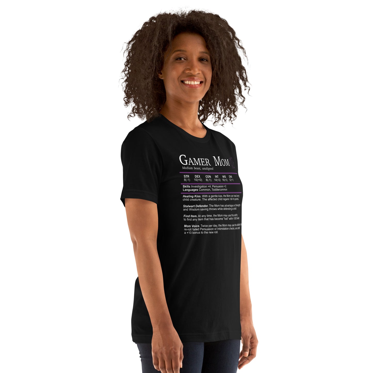 Gamer Mom Stat Sheet - Funny RPG T-shirt