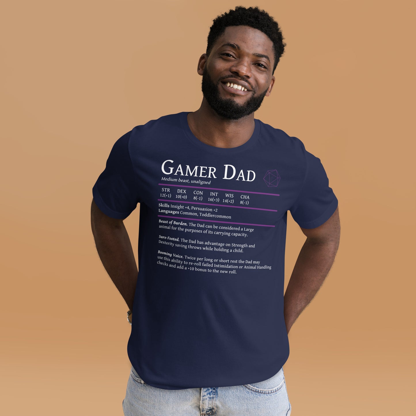 Gamer Dad - Beast Stats T-shirt